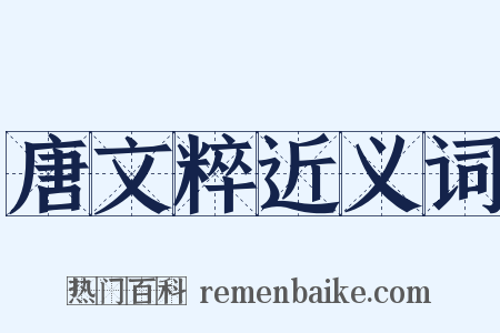 唐文粹近义词是什么意思的图片